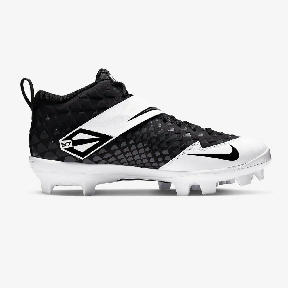 Nike Black and White Athletic Shoes with Velcro Strap - Picture 3 of 5